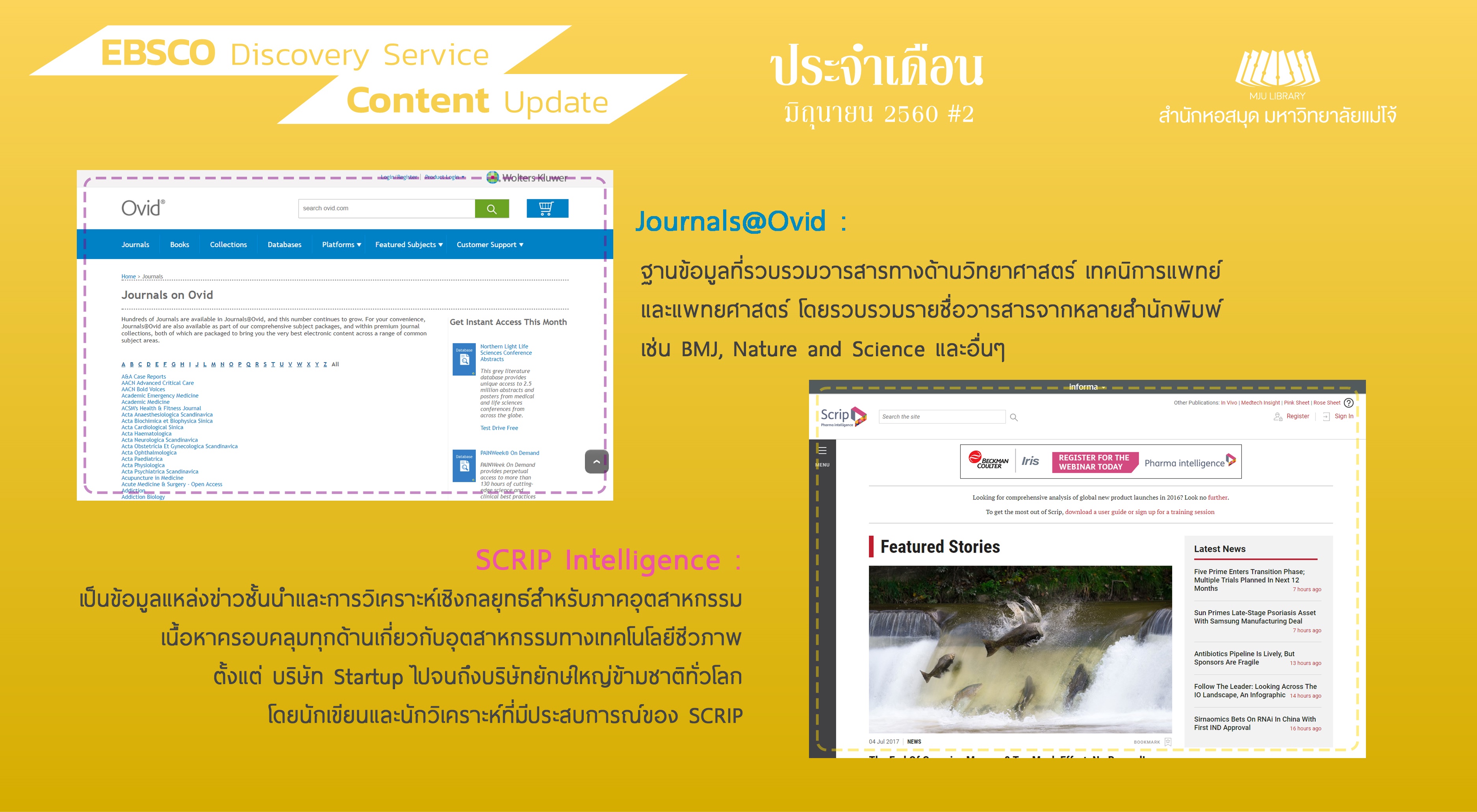 EBSCO Discovery Service: Content Update เดือนมิถุนายน – MJU The Library